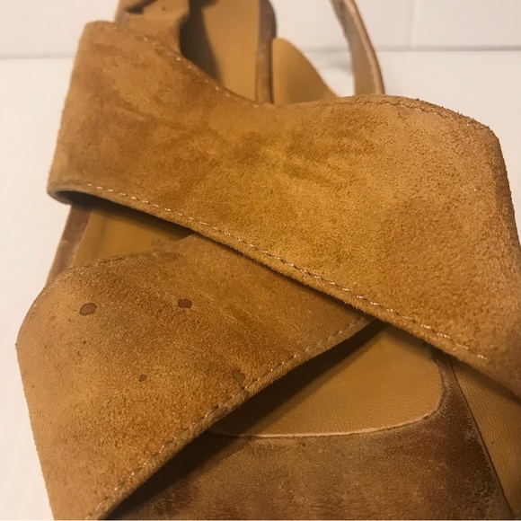 Fabio Rusconi cork platform high heel wedge suede sandal women size 7.5 (38) - Picture 7 of 12